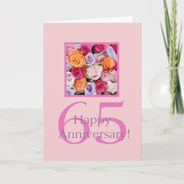 Tarjeta Rosas del 65° Aniversario (Anverso)