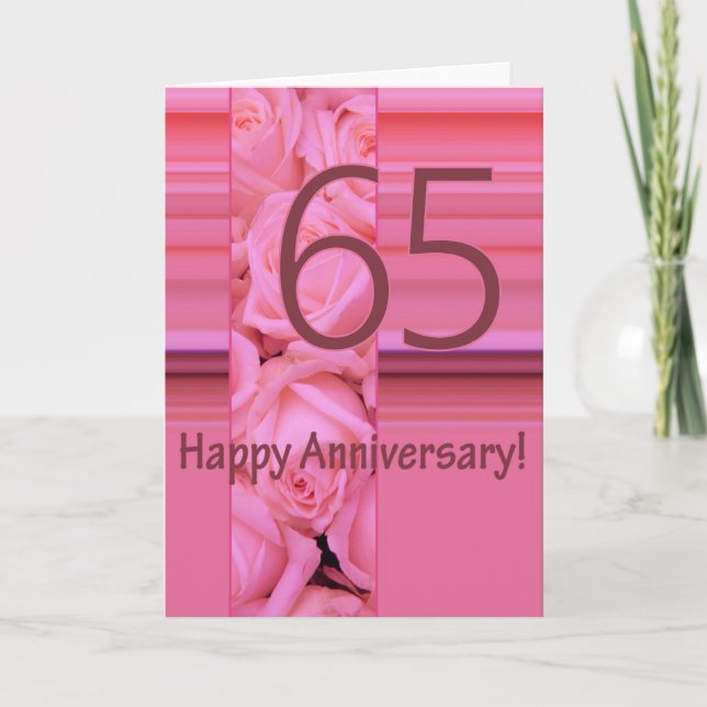Tarjeta Rosas del 65° Aniversario (Anverso)
