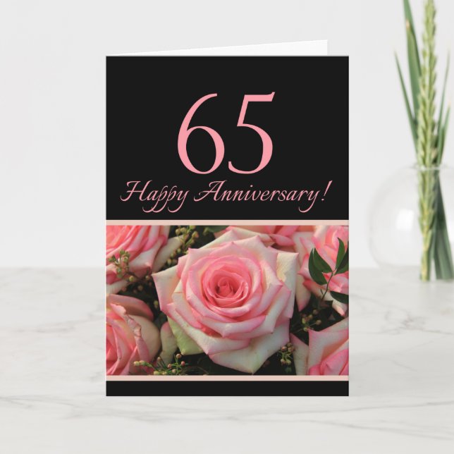 Tarjeta Rosas del 65° Aniversario (Anverso)