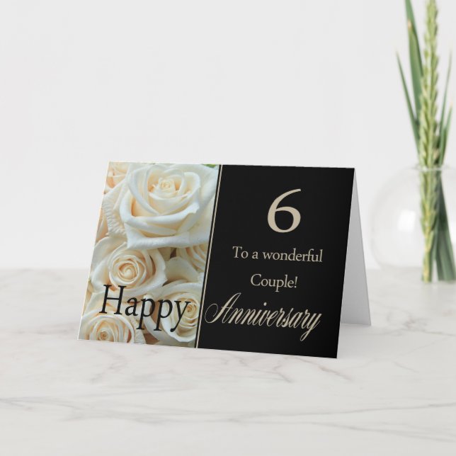 Tarjeta Rosas del 6° Aniversario (Anverso)