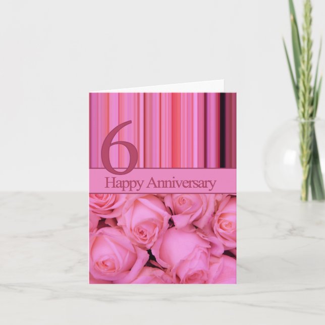 Tarjeta Rosas del 6° Aniversario (Anverso)