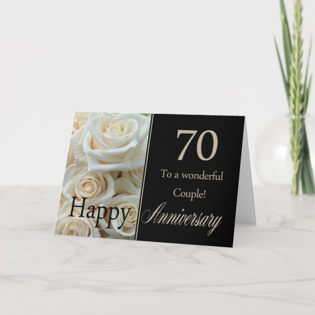 Tarjeta Rosas del 70° Aniversario (Anverso)