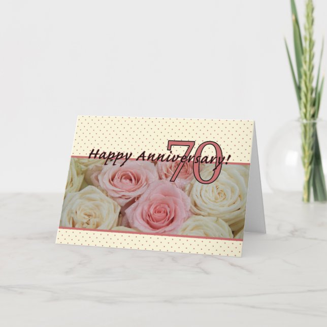 Tarjeta Rosas del 70° Aniversario (Anverso)