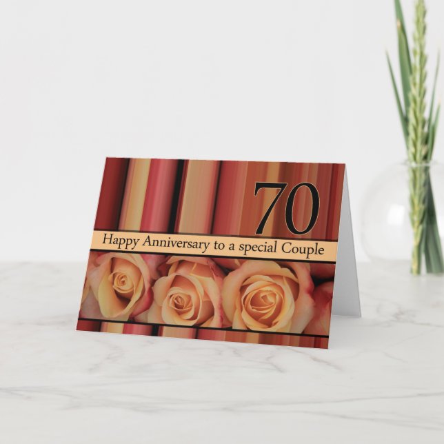 Tarjeta Rosas del 70° Aniversario (Anverso)
