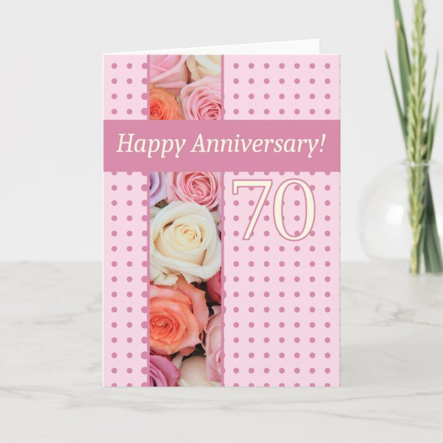 Tarjeta Rosas del 70° Aniversario (Anverso)
