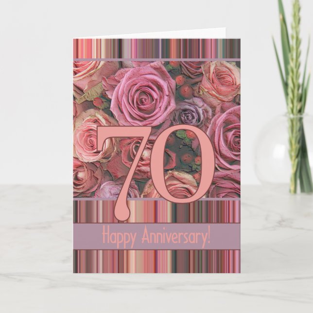 Tarjeta Rosas del 70° Aniversario (Anverso)
