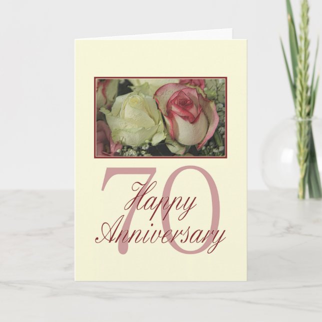 Tarjeta Rosas del 70° Aniversario (Anverso)