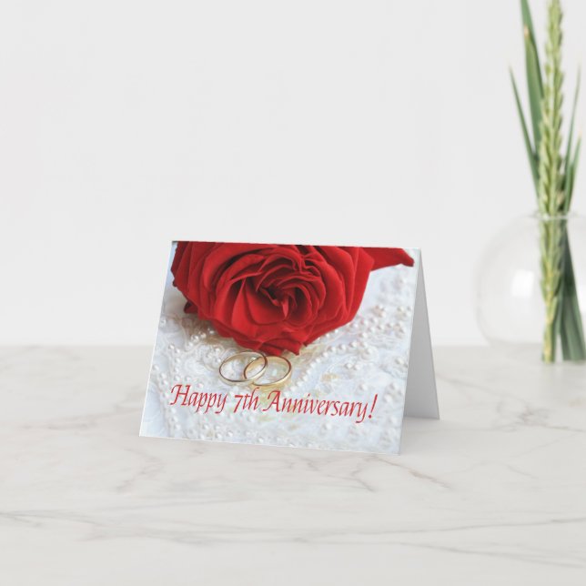 Tarjeta Rosas del 7° Aniversario (Anverso)