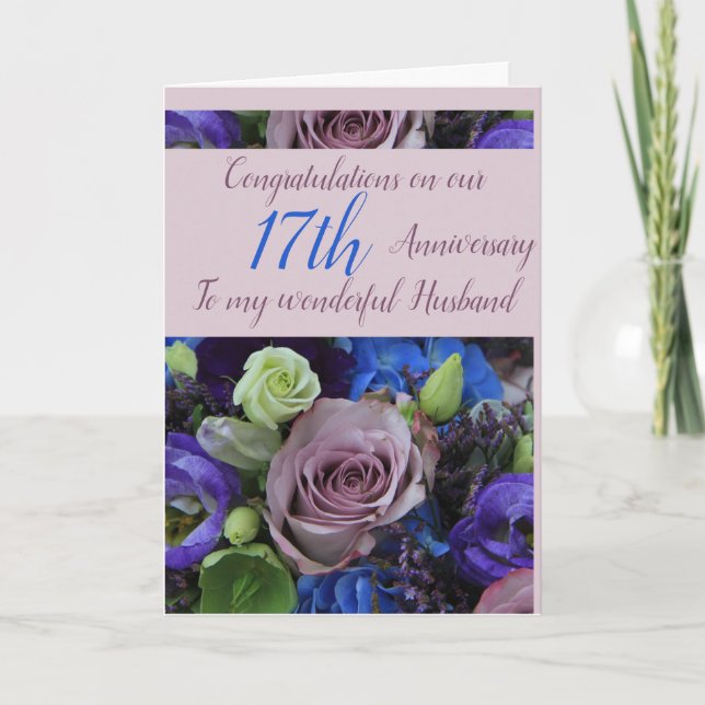 Tarjeta rosas del Aniversario boda personalizable completo (Anverso)