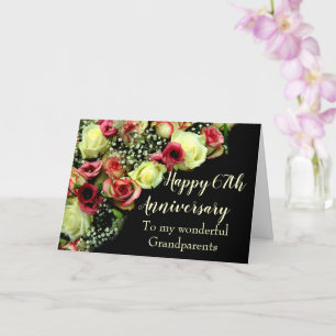 Tarjeta rosas del Aniversario boda personalizable completo
