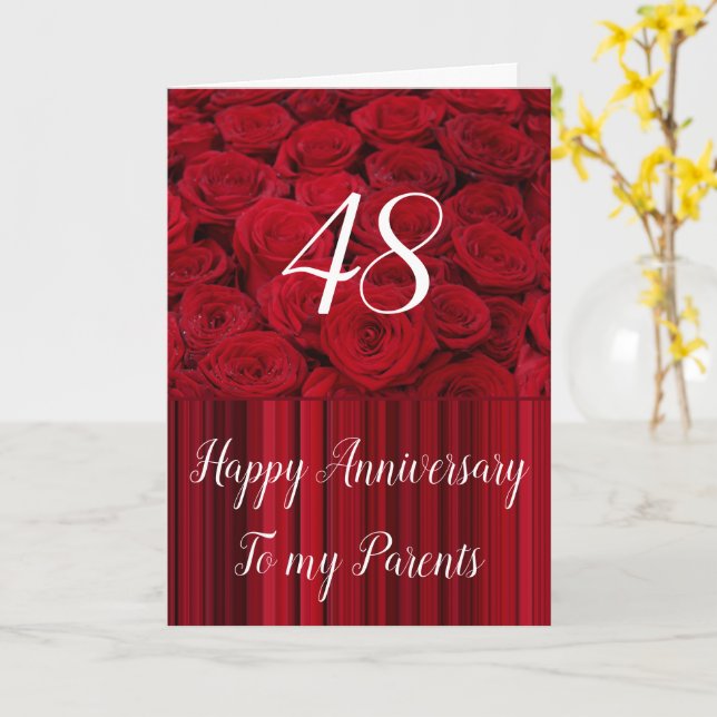 Tarjeta rosas del Aniversario boda personalizable completo (flor amarilla)
