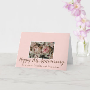 Tarjeta rosas del Aniversario boda personalizable completo