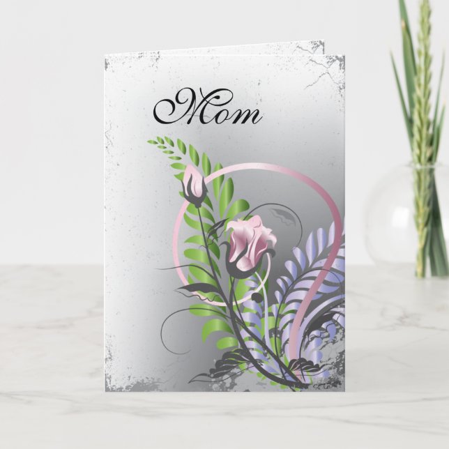 Tarjeta Rosas del Día de la Madre (Anverso)