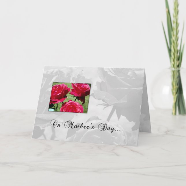 Tarjeta Rosas del Día de la Madre (Anverso)