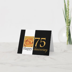 Tarjeta Rosas del feliz 75° aniversario