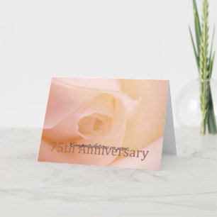 Tarjeta Rosas del feliz 75° aniversario