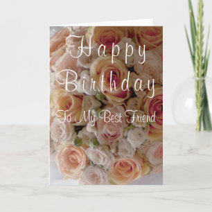 Tarjeta Rosas del mejor amigo del feliz cumpleaños
