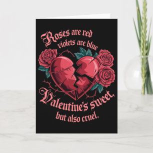 Tarjeta Rosas dulces pero crueles Mensaje de amor de desam