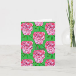 Tarjeta Rosas en blanco