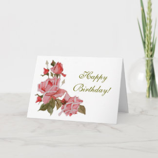 Tarjeta Rosas, ¡Feliz cumpleaños!