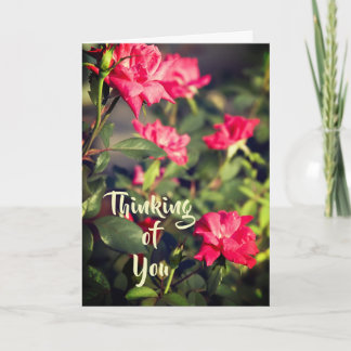 Tarjeta Rosas florales pensando en ti