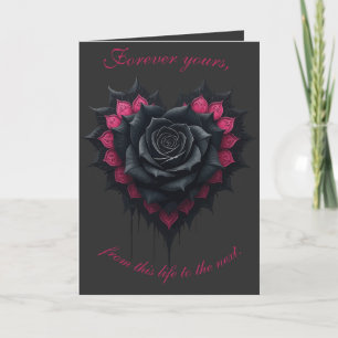 Tarjeta Rosas Góticas Elegancia Melancólica