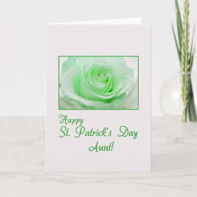 Tarjeta Rosas irlandeses de la tía St. Patrick (Anverso)