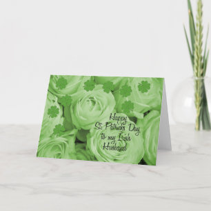 Tarjeta Rosas irlandeses del Husband St. Patrick