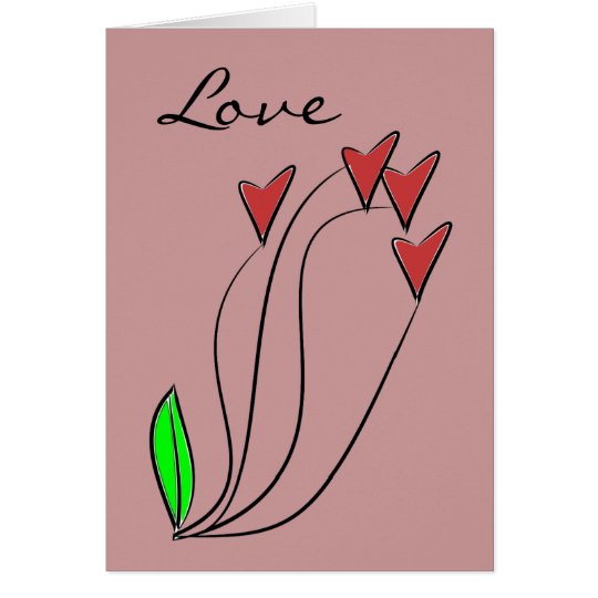 Tarjeta Rosas modernos del corazón del amor