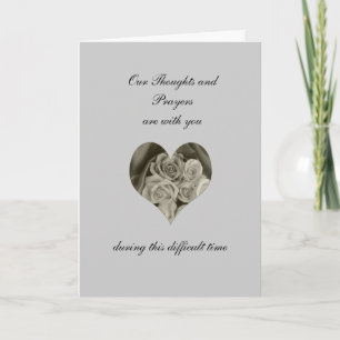 Tarjeta Rosas negros y blancos de la condolencia