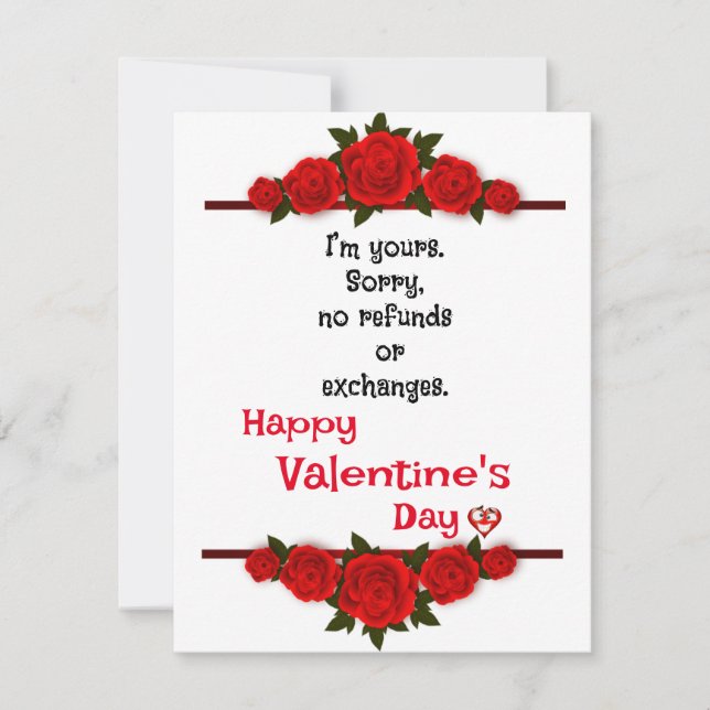 Tarjeta Rosas para enamorado (Anverso)