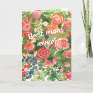 Tarjeta Rosas para la mejor mamá de todas!