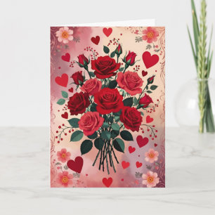 Tarjeta Rosas Rojas, Amo a Mi Esposo,