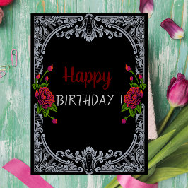 Tarjeta Rosas Rojas, Cumpleaños Góticocolores