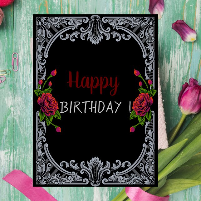 Tarjeta Rosas Rojas, Cumpleaños Góticocolores (Subido por el creador)