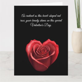 Tarjeta Rosas Rojas en Forma de Corazón San Valentín-