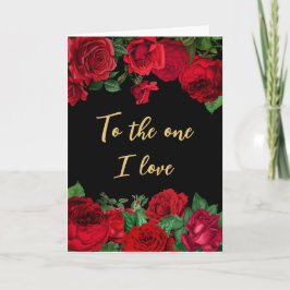 Tarjeta Rosas Rojas Románticas en el Día de San Valentín N