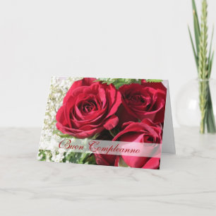 Tarjeta Rosas rojos elegantes del cumpleaños italiano