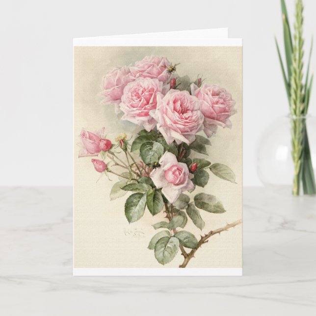 Tarjeta Rosas románticos de Victoria (Anverso)