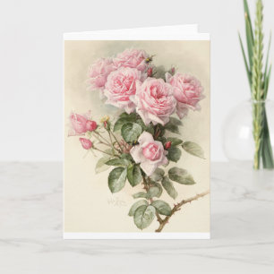 Tarjeta Rosas románticos de Victoria