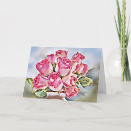 Tarjeta Rosas rosadas