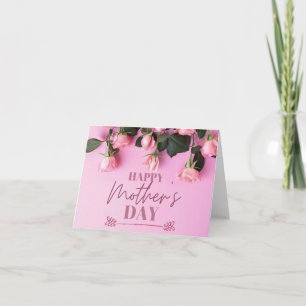 Tarjeta Rosas rosadas del Día de la Madre italiano