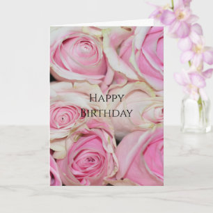 Tarjeta Rosas rosadas florales (fotografía por mí) Cumplea