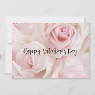 Tarjeta Rosas rosadas vintage Elegante ramo Día de San Val