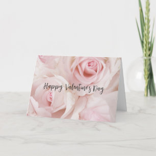 Tarjeta Rosas rosadas vintage y encaje elegante - Día de S