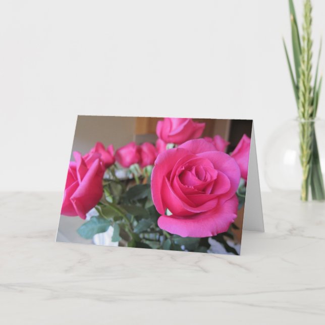 Tarjeta Rosas rosados (Anverso)