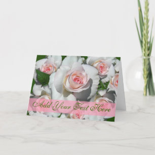 Tarjeta Rosas rosados y blancos Notecards