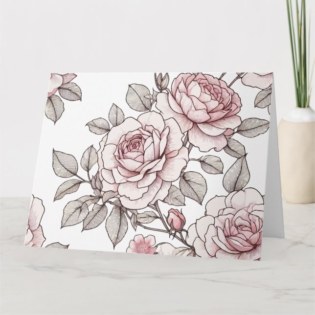 Tarjeta Rosas rosas rosas (Anverso)