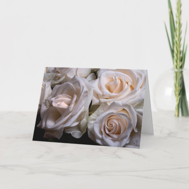 Tarjeta Rosas rosas rosas con dew (Anverso)