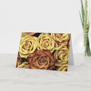 Tarjeta Rosas Sepia Tintados